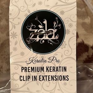 Zala Premium Keratin 16 inch Clip In Hair Extensions + 16 inch Human Ponytail.